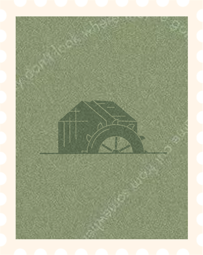 Heringer Millen postage stamp with the watermill